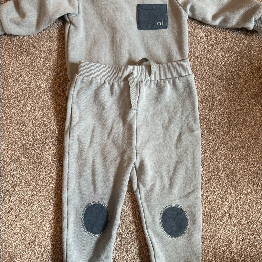 Light blue Baby Outfit with Knee Patches